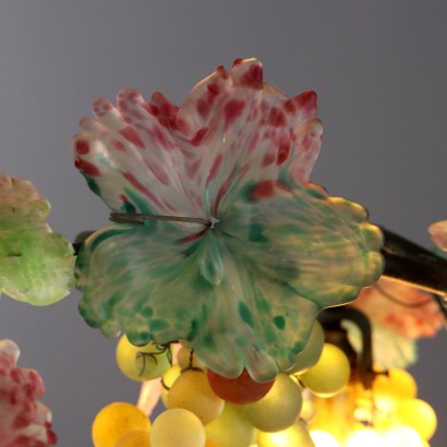 Lampe corbeille à fruits en verre
