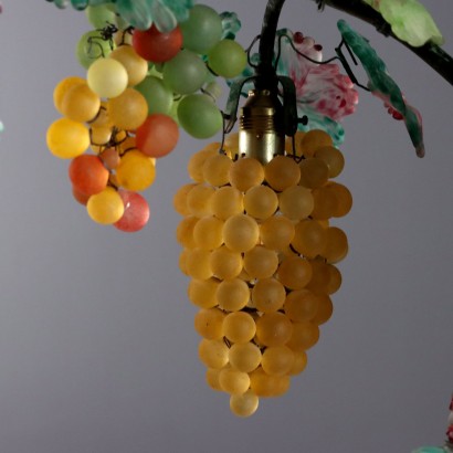 Lampe corbeille à fruits en verre