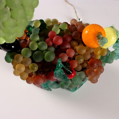 Lampe corbeille à fruits en verre