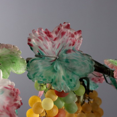 Lampe corbeille à fruits en verre