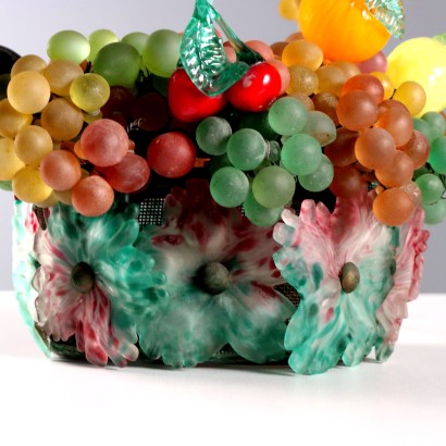 Lampe corbeille à fruits en verre