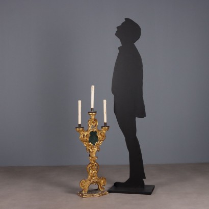 Candélabre, lampe torche à trois lumières