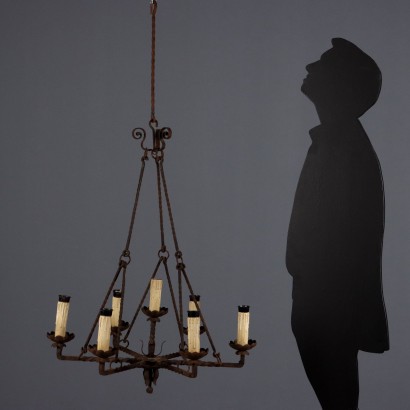 Chandelier, Iron Chandelier, Wrought Iron Chandelier