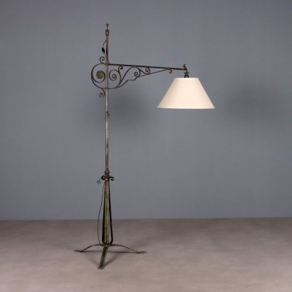 Iron and Sheet Metal Floor Lamp