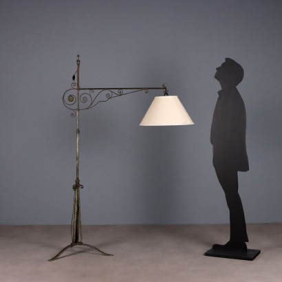 Floor Lamp, Iron and Sheet Metal Floor Lamp
