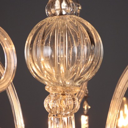 Antique Venetian Chandelier in Blown Glass, 6 Lights, 19th Century_1328530 Chandelier, Venetian Chandelier, Venetian Blown Glass Chandelier t