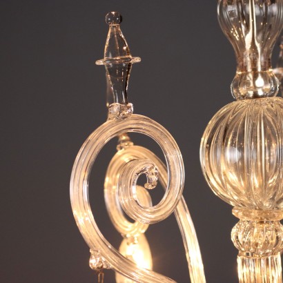 Antique Venetian Chandelier in Blown Glass, 6 Lights, 19th Century_1328531 Chandelier, Venetian Chandelier, Venetian Blown Glass Chandelier t