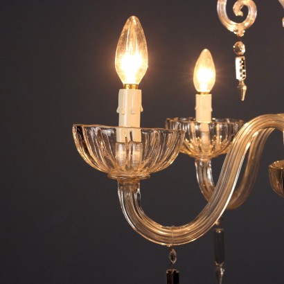Antique Venetian Chandelier in Blown Glass, 6 Lights, 19th Century_1328532 Chandelier, Venetian Chandelier, Venetian Blown Glass Chandelier t