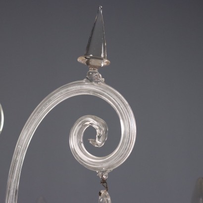 Antique Venetian Chandelier in Blown Glass, 6 Lights, 19th Century_1328539 Chandelier, Venetian Chandelier, Venetian Blown Glass Chandelier t