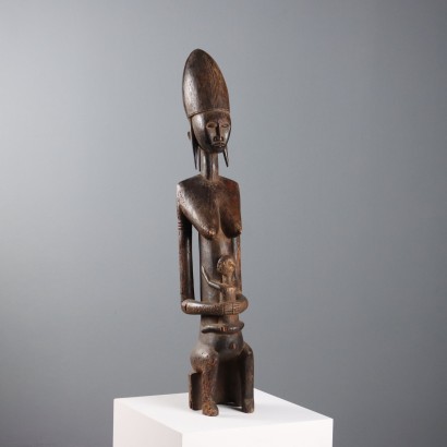 Wooden Bamana Sculpture Motherhood Mali Africa XX Century