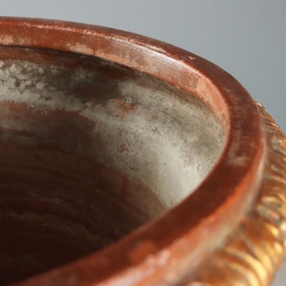Große Terrakotta-Vase mit Ständer
