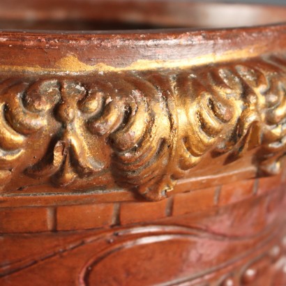 Große Terrakotta-Vase mit Ständer