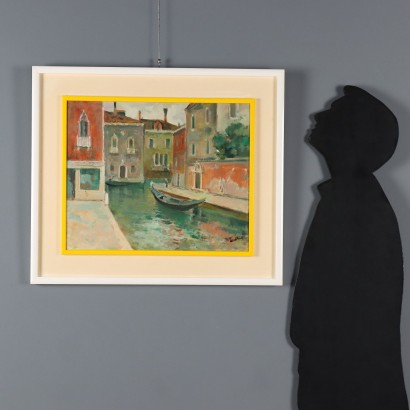 Pintura de Eugenio Polesello, Río en Venecia, Eugenio Polesello, Eugenio Polesello, Pintura de Eugenio Polesello, Eugenio Polesello