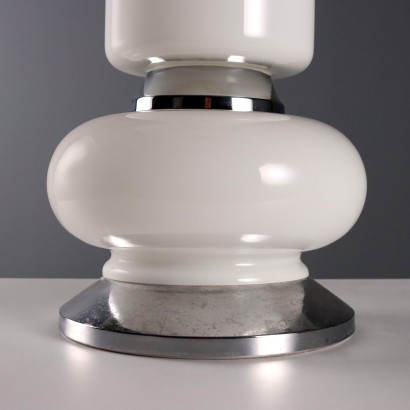 Vintage Tischlampe aus Metall und Glas, italienisches Design, 1960er_1328909 1960er Lampe