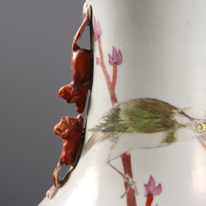 Pair of Baluster Vases with Support