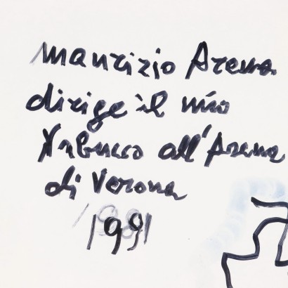 Dessin de Luciano Minguzzi, Maurizio Arena dirige mon Nabucco a, Luciano Minguzzi, Luciano Minguzzi