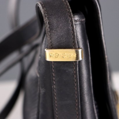 Yves Saint Laurent Vintage Schwarze Ledertasche Italien 1970er-80er Jahre_1329364 Yves Saint Laurent Vintage Schwarze Tasche