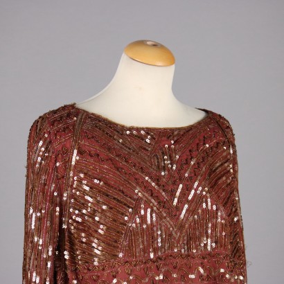 Vintage Embroidered Silk Sweater