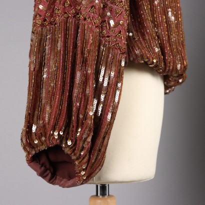 Vintage Embroidered Silk Sweater