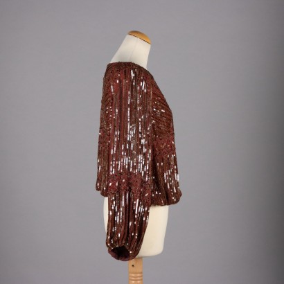 Vintage Embroidered Silk Sweater