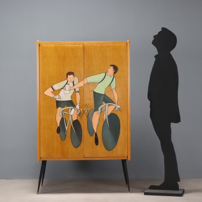 Vintage Mahogany Veneer Metal Cabinet, 1960s Design_1329475 1960s furniture