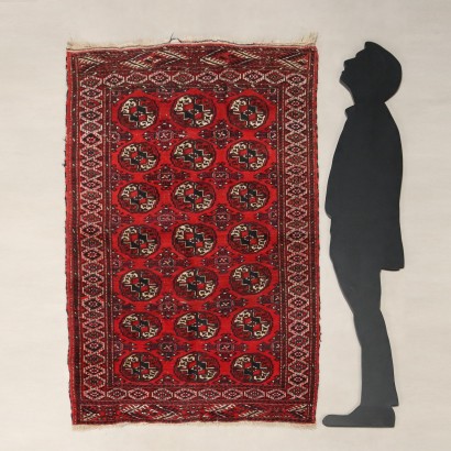 Alfombra antigua de Bujará de lana con nudo fino, hecha a mano, 175 x 110 cm_1329642 Alfombra Bokara - Turkmenistán, Alfombra Bukhara - Turkmenistán