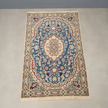 Tapis antique Nain en coton et laine à nœuds fins, Iran, 195 x 120 cm_1329663 Tapis Nain - Iran