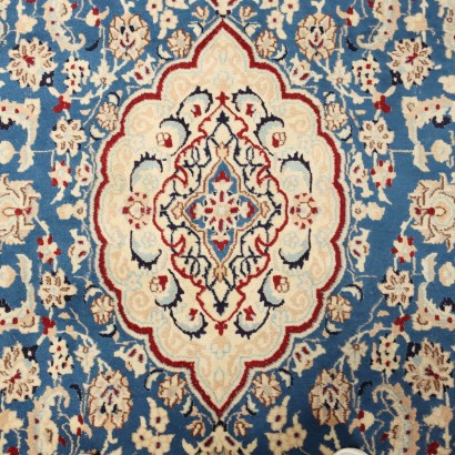 Tapis antique Nain en coton et laine à nœuds fins, Iran, 195 x 120 cm_1329664 Tapis Nain - Iran
