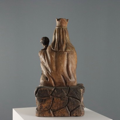 Antique Wooden Sculpture of the Madonna and Child, Italy, 19th Century_1329695 Madonna with Child Wooden Statue