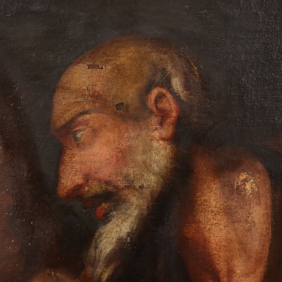 Lote de pinturas antiguas y sus hijas Óleo sobre lienzo Italia Siglo XVIII_1329734 Pintura Lot y sus hijas