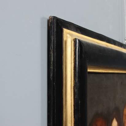 Lote de pinturas antiguas y sus hijas Óleo sobre lienzo Italia Siglo XVIII_1329739 Pintura Lot y sus hijas