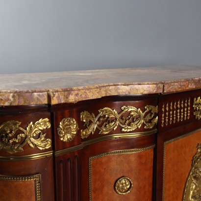 Antique Louis XVI Style Mahogany Gilded Bronze Sideboard, 20th Century_1329760 Louis XVI style sideboard