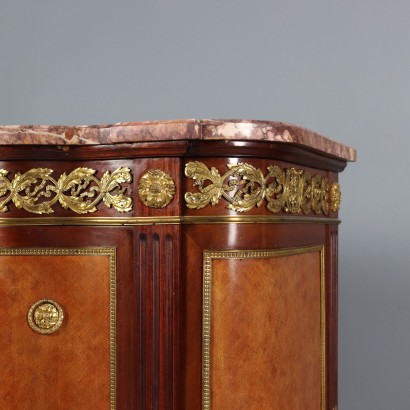 Antique Louis XVI Style Mahogany Gilded Bronze Sideboard, 20th Century_1329761 Louis XVI style sideboard