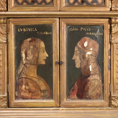 Small Antique Cabinets Renaissance Style Fir Italy Early 20th Century_1329806 Pair of cabinets, Pair of small cabinets in Rinas style
