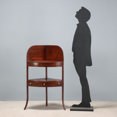 Antique Regency Style Mahogany Corner Cabinet with Drawers, England, 20th Century_1329814 Corner cupboard