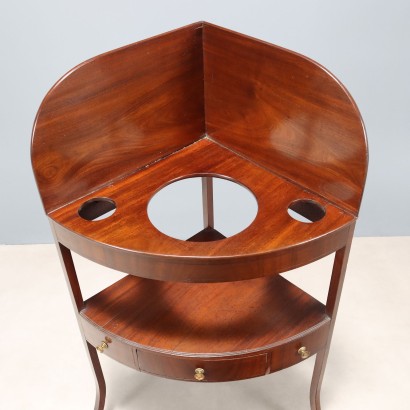 Antique Regency Style Mahogany Corner Cabinet with Drawers, England, 20th Century_1329815 Corner cupboard