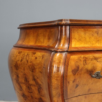 Antike Kommode im Barockstil mit Wurzelholzfurnier, 1900er_1329831 Kommode, Barockstil Kommode