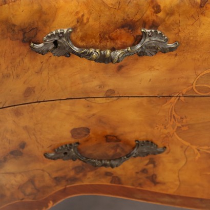 Antike Kommode im Barockstil mit Wurzelholzfurnier, 1900er_1329832 Kommode, Barockstil Kommode