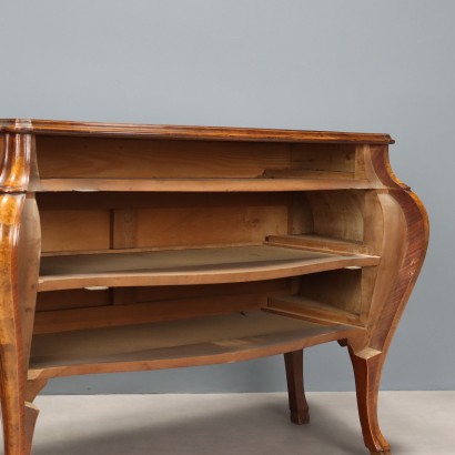 Antike Kommode im Barockstil mit Wurzelholzfurnier, 1900er_1329835 Kommode, Barockstil Kommode