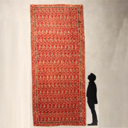Antiker extrafein geknüpfter Kelim-Teppich aus Wolle, Türkiye, 400 x 132 cm_1330013 Kelim Teppich - Türkei