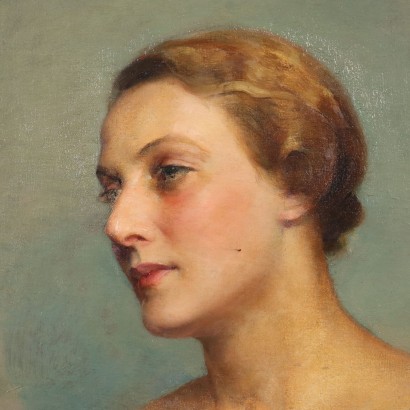 Gemälde von Géza Kövesdy Porträt einer Dame mit einem Welpen 1934_1330051 Gemälde von Géza Kövesdy,Porträt einer Dame mit kleinem Hund,Géza Kövesdy,Géza Kövesdy,Géza Kövesdy