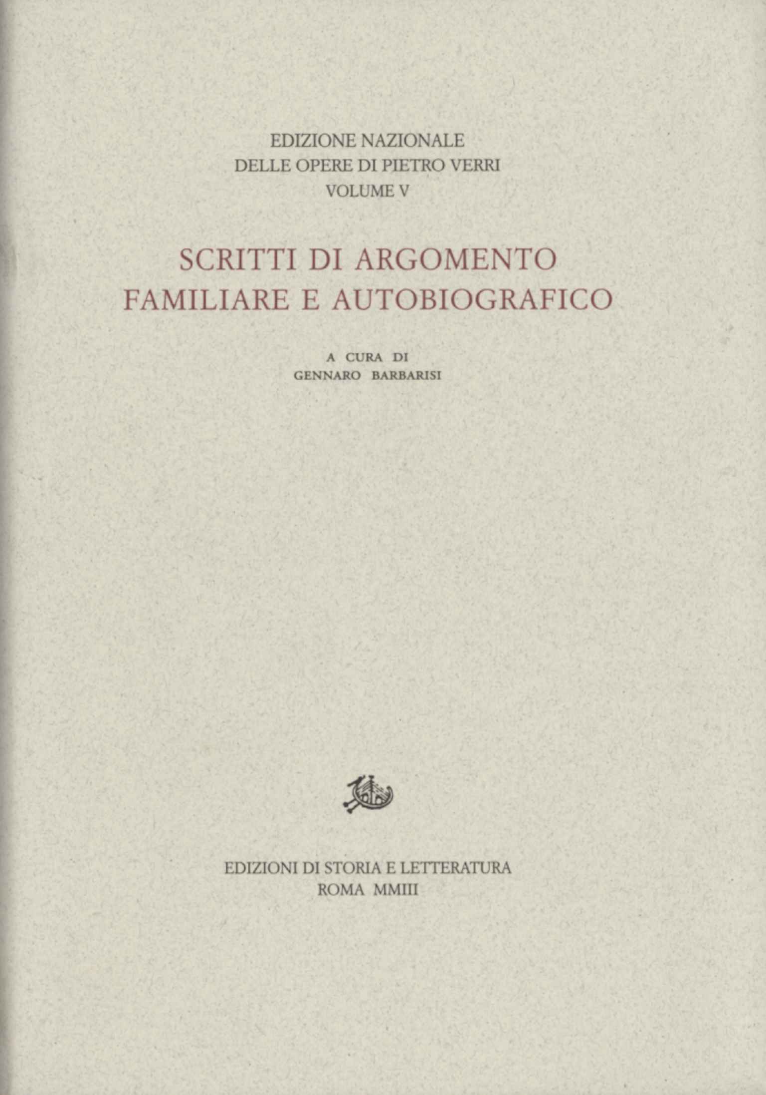 Escritos sobre temas familiares y autobiográficos