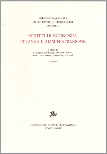 Écrits sur l'économie, la finance et l'administration,Écrits sur l'économie, la finance et l'administration