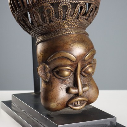 Royal Bronze Pipe Bamun Art Cameroon Africa 20th Century Ethnic_1330272 Royal Bronze Pipe Art Bamun Cameroon