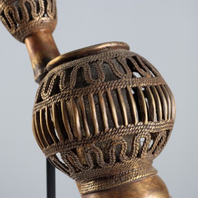 Royal Bronze Pipe Bamun Art Cameroon Africa 20th Century Ethnic_1330273 Royal Bronze Pipe Art Bamun Cameroon