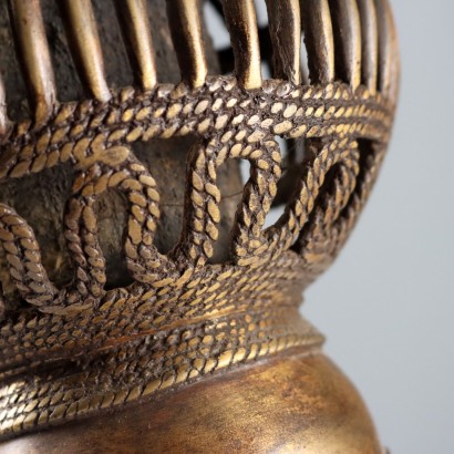 Royal Bronze Pipe Bamun Art Cameroon Africa 20th Century Ethnic_1330274 Royal Bronze Pipe Art Bamun Cameroon