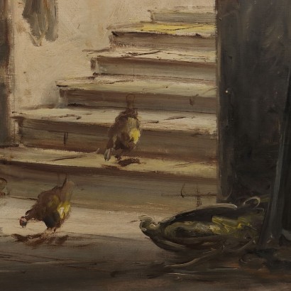 Modern Painting by Mario Fattori Interior with Fireplace 20th Century_1330360 Painting by Mario Fattori, Painting by Mario Fattori, Interior with Fireplace, Mario Fattori, Mario Fattori, Mario Fattori