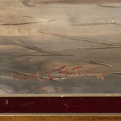 Modern Painting by Mario Fattori Interior with Fireplace 20th Century_1330363 Painting by Mario Fattori, Painting by Mario Fattori, Interior with Fireplace, Mario Fattori, Mario Fattori, Mario Fattori