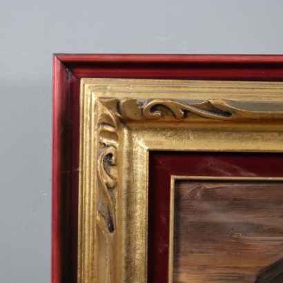 Modern Painting by Mario Fattori Interior with Fireplace 20th Century_1330364 Painting by Mario Fattori, Painting by Mario Fattori, Interior with Fireplace, Mario Fattori, Mario Fattori, Mario Fattori