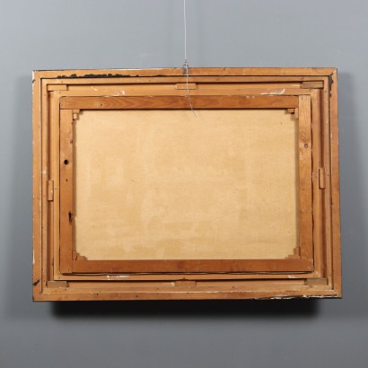 Modern Painting by Mario Fattori Interior with Fireplace 20th Century_1330366 Painting by Mario Fattori, Painting by Mario Fattori, Interior with Fireplace, Mario Fattori, Mario Fattori, Mario Fattori